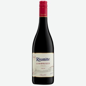 Игристое вино Riunite Lambrusco Emilia 0.75 л полусладкое красное 0.75л