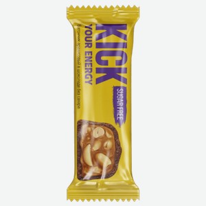 Шоколадные батончики Kick Your Energy Батончик арахисовый в шоколаде без сахара