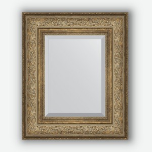 Зеркало с фацетом в багетной раме Evoform виньетка античная бронза 109 мм 50х60 см
