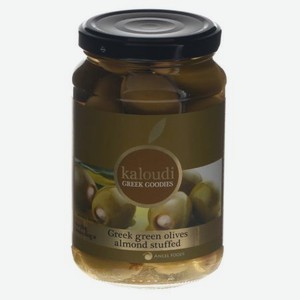 Оливки зеленые Kaloudi с миндалем 200 г