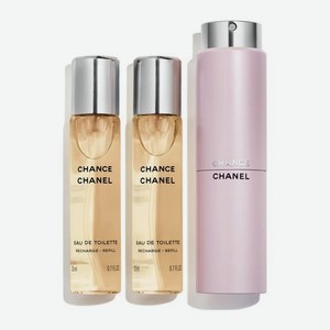 CHANCE Туалетная вода Twist and Spray с двумя сменными флаконами CHANCE Сменный блок туалетной воды (3 х 20 мл)