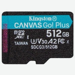 Карта памяти Kingston micro SDXC 512Gb Canvas Go Plus UHS-I U3 A2 (170/90 MB/s)