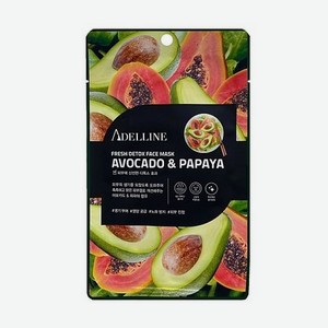 ADELLINE Детокс-маска для лица с экстрактом авокадо и папайи