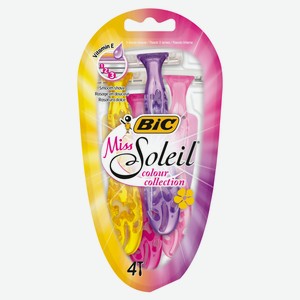 Бритва женская BIC Miss Soleil Colour Collection, 4 шт