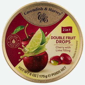 Леденцы Cavendish & Harvey DOUBLE-FRUIT Cherry Lime 175г