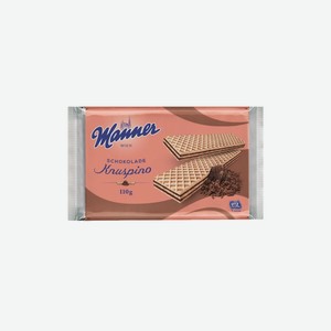 Вафли Manner Кнуспино с шоколадным кремом 110 г