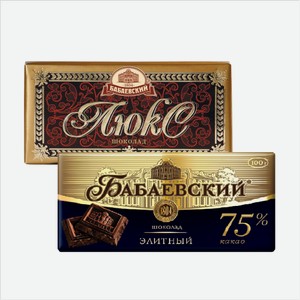 Шоколад  Люкс / Бабаевский  в ассортименте 90г