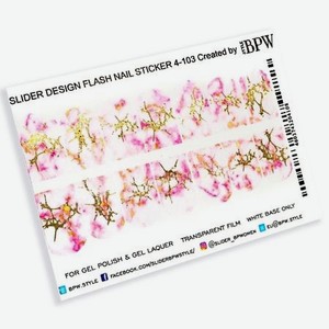 BPW.STYLE Слайдер-дизайн металлик Розовый мрамор с золотом