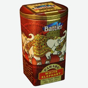 Чай BATTLER Парад белых слонов 100г ж/б