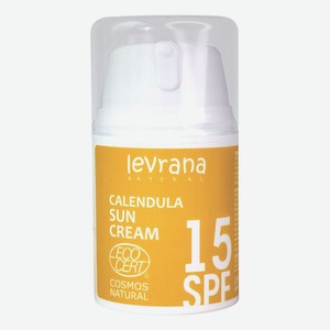 Солнцезащитный крем для лица матирующий с гидролатом календулы Calendula Sun Cream 50мл: Крем SPF15