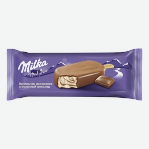 Мороженое пломбир Milka ваниль в молочном шоколаде БЗМЖ 62 г