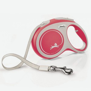 Рулетка Flexi New Line Comfort для собак р S 5 м серый/розовый