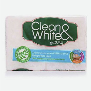 Хозяйственное мыло Duru Clean & White Универсальное 125 г х 2 шт