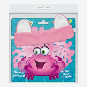 Повязка детская Baffy Бантик Милые ушки розовая