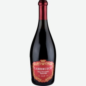 Вино игристое Lambrusco красное полусухое 9 % алк., Италия, 0,75 л