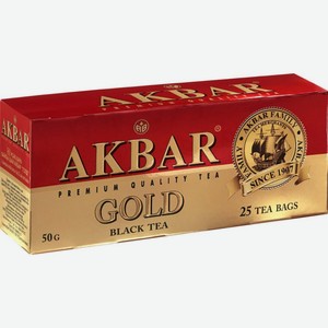 Чай чёрный Akbar Gold, 25×2 г