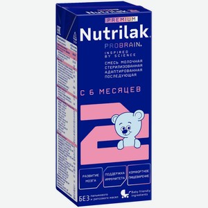 Смесь молочная Nutrilak Premium 2 с 6 месяцев, 200 мл
