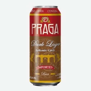 Пиво  Прага , темное 4,8%, светлое 4,7%, 0,5 л