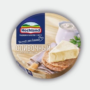 Сыр плавленый  Хохланд , ассорти: сливочный-ветчина-грибы, сливочный, 140 г