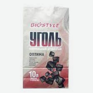 Уголь древесный в пакете Biostyle Оптима 10л