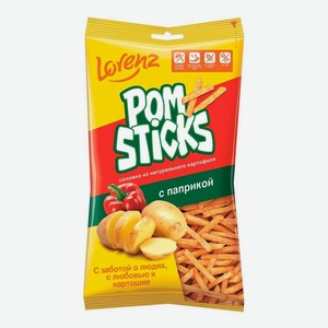 Чипсы картофельные соломкой POMSTICKS с паприкой 100гр