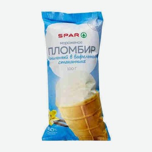 Мороженое Пломбир Spar В Вафельном Стаканчике 15% 100г
