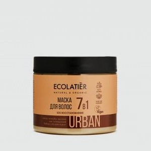Маска для волос SOS восстановление 7в1 ECOLATIER Cocoa & Jojoba 380 мл