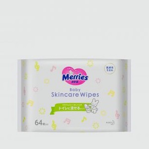 Влажные салфетки для детей MERRIES Skincare Wipes 64 шт