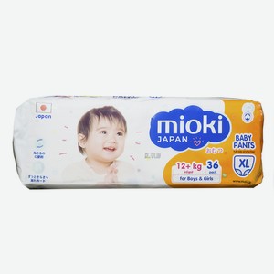 Подгузники-трусики Mioki XL 12+ кг 36 шт