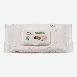 Органические детские влажные салфетки Biodegradable Organic Baby Wipes 72шт