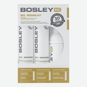 Система для предотвращения истончения и выпадения волос Bos Defense Color Safe Starter Pack (кондиционер 150мл + шампунь 150мл + уход 100мл)