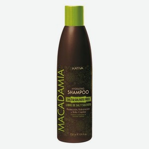 Интенсивно увлажняющий шампунь для нормальных и поврежденных волос Macadamia, Kativa, 250мл