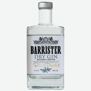 Джин Barrister Dry Gin 40%, 0.7 л