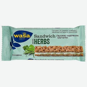 Хлебцы ржаные Wasa Sandwich Cheese & Herbs, 30 г