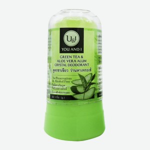 Дезодорант U&I с зеленым чаем и алоэ вера кристаллический, 80г