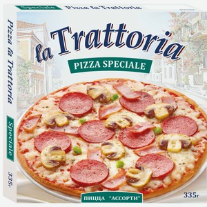 Пицца  Ла Траттория  ассорти зам. 335г