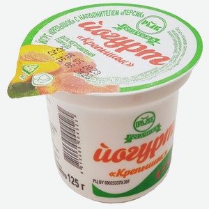 Йогурт  Крепышок  персик 1,5% 125гр БЗМЖ