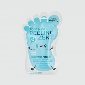 Отшелушивающие пилинг-носочки FUNNY ORGANIX Для Педикюра Против Сухости, Трещин И Мозолей С Aha/bha-кислотами 30 гр