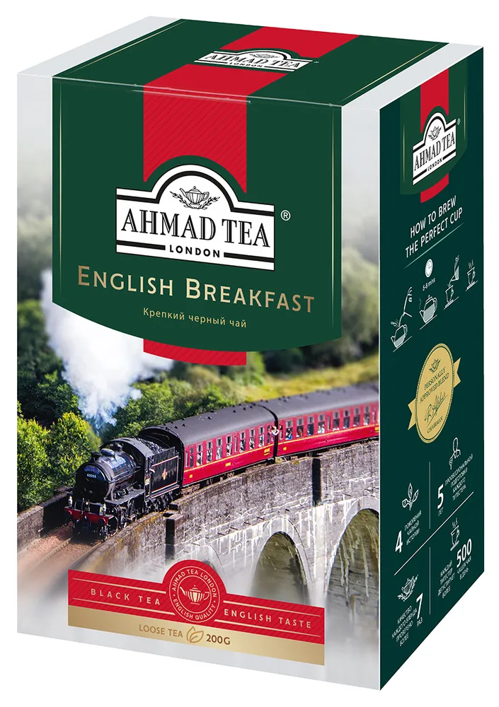 Чай Ahmad Tea, English Breakfast, черный, 100х2 г