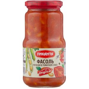 Фасоль печеная в томатном соусе, Пиканта, 530 г
