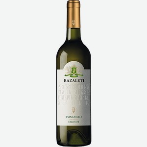 Вино Цинандали бел. сух. 12% 0,75 л Базалети /Грузия/