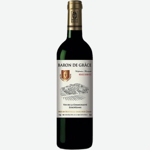 Вино Барон де Грас крас. п/сух. 11% 0,75 л /Франция/