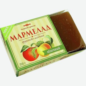 Мармелад желейный-фрукт. ОЗЕРСКИЙ СУВЕНИР яблочный, 0.32кг