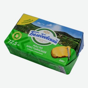 Масло Крестьянское Белебеевский сладко-сливочное 72,5% 170 г (Белебей)