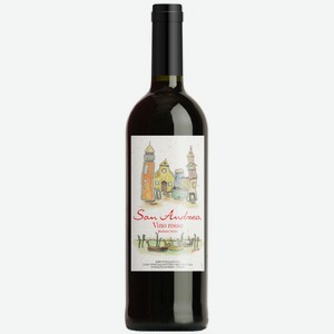 Вино San Andrea Rosso красное полусладкое, 0.75л