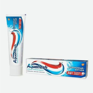 Зубная паста для взрослых и детей Aquafresh Тройная защита свежая мята 100 мл