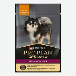 Влажный корм Pro Plan OptiSavour Adult с уткой в соусе для собак 85 г