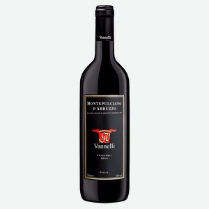 Вино Vanelli Montepulciano d Abruzzo красное сухое Италия, 0,75 л
