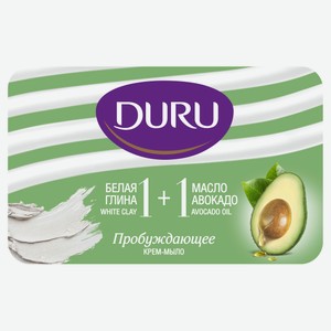Крем-мыло кусковое Глина&Масло Duru 1+1, 80 г