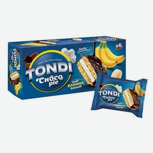 Печенье Tondi Choco Pie банановое, 180 г